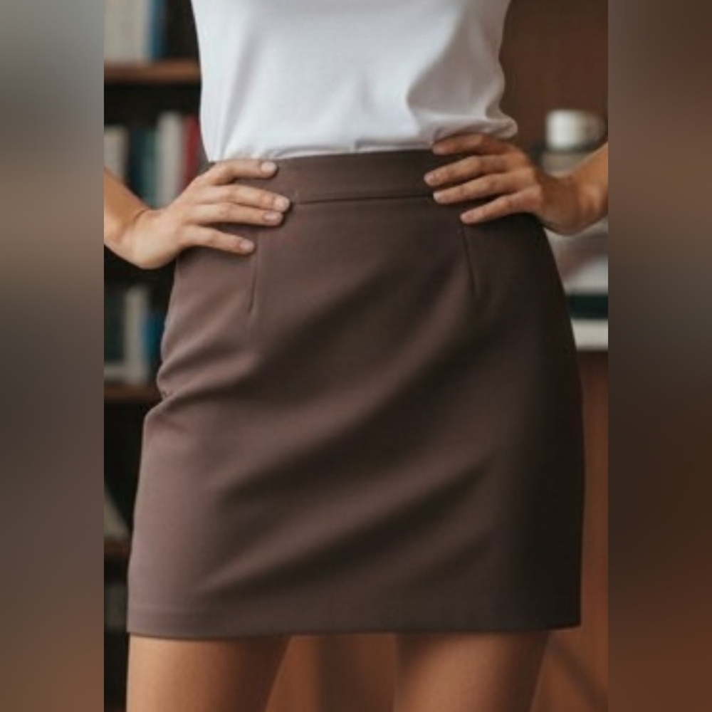 Apart Impressions Brown Zip Skirt